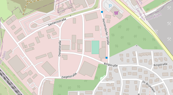 FitnessStudio auf Satellitenbild