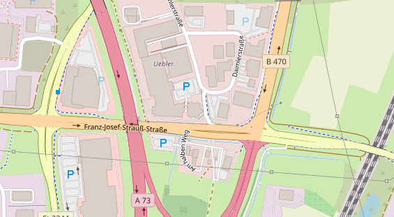 FitnessStudio auf Satellitenbild