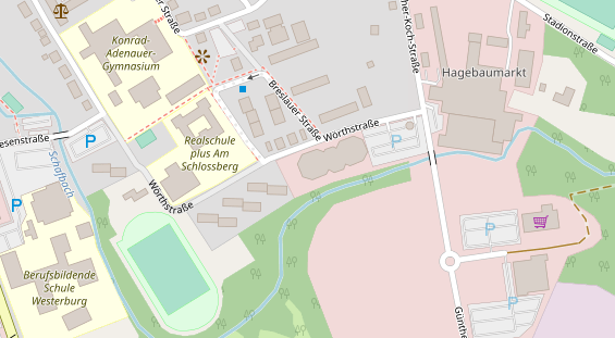 FitnessStudio auf Satellitenbild