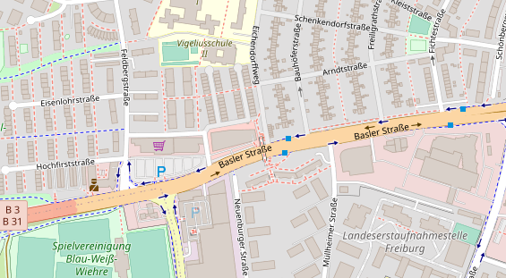 FitnessStudio auf Satellitenbild