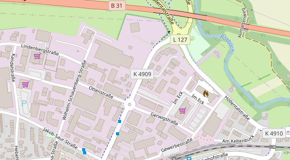 FitnessStudio auf Satellitenbild