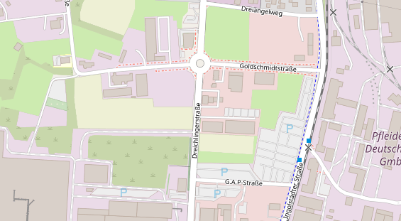 FitnessStudio auf Satellitenbild