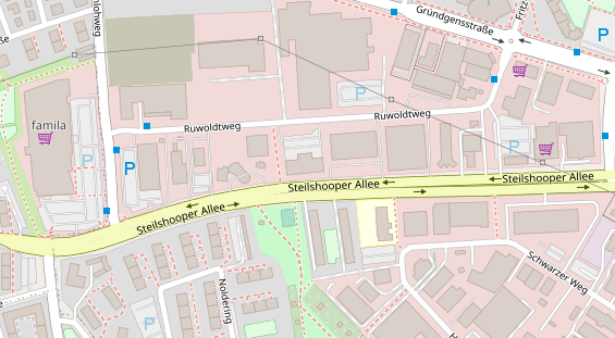 FitnessStudio auf Satellitenbild