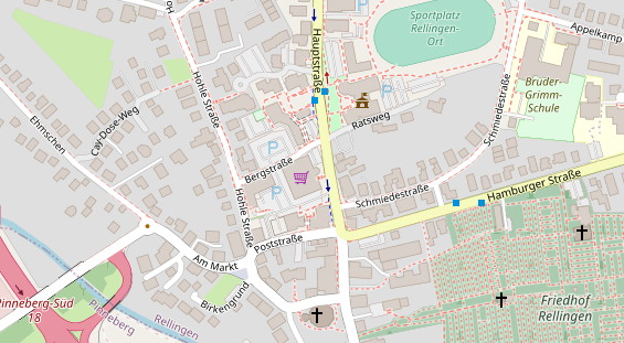 FitnessStudio auf Satellitenbild