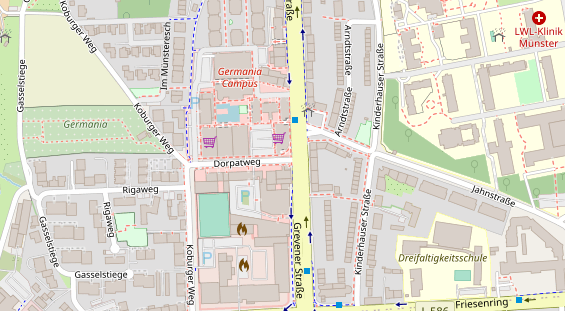 FitnessStudio auf Satellitenbild