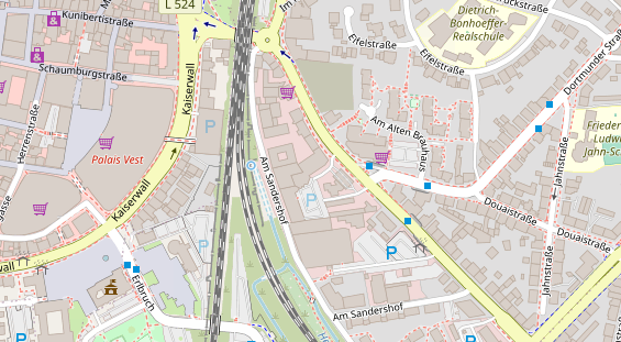 FitnessStudio auf Satellitenbild