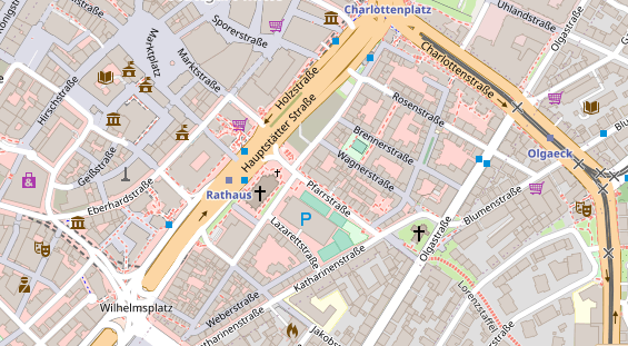 FitnessStudio auf Satellitenbild