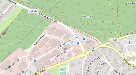 FitnessStudio auf Satellitenbild