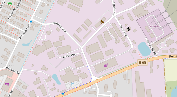 FitnessStudio auf Satellitenbild