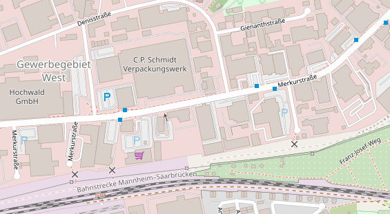 FitnessStudio auf Satellitenbild