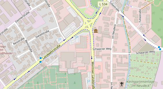 FitnessStudio auf Satellitenbild