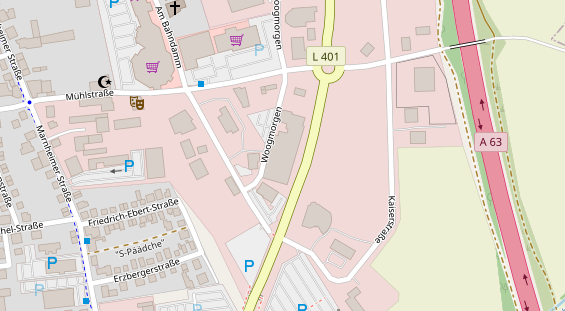 FitnessStudio auf Satellitenbild