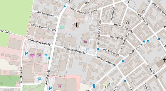 FitnessStudio auf Satellitenbild