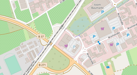 FitnessStudio auf Satellitenbild