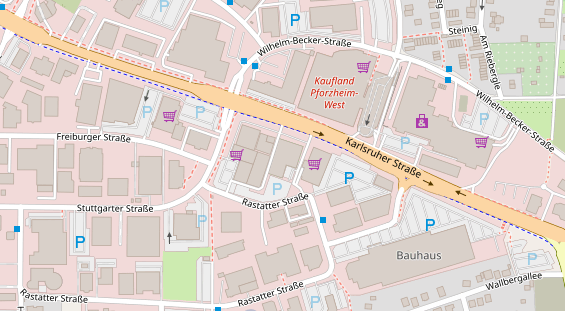 FitnessStudio auf Satellitenbild