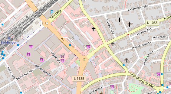 FitnessStudio auf Satellitenbild