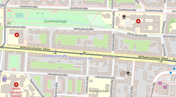 FitnessStudio auf Satellitenbild