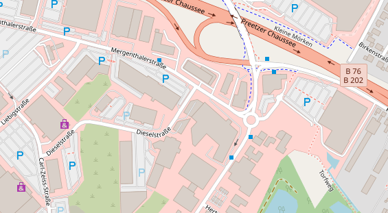 FitnessStudio auf Satellitenbild