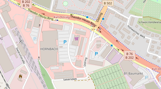 FitnessStudio auf Satellitenbild