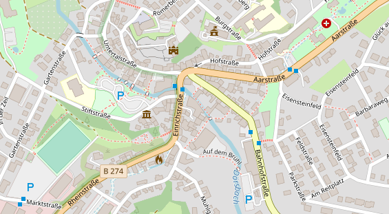 FitnessStudio auf Satellitenbild