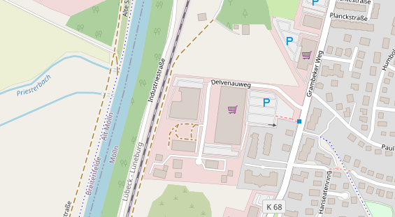 FitnessStudio auf Satellitenbild