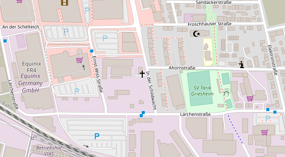 FitnessStudio auf Satellitenbild