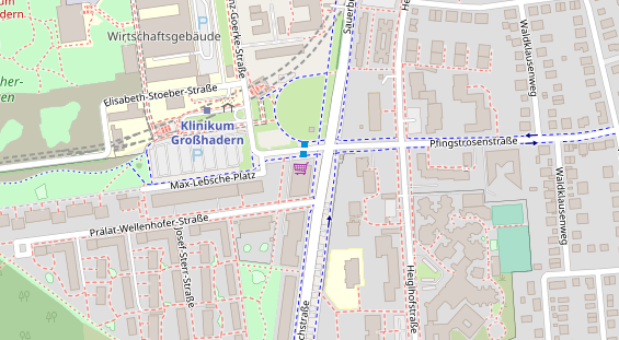 FitnessStudio auf Satellitenbild