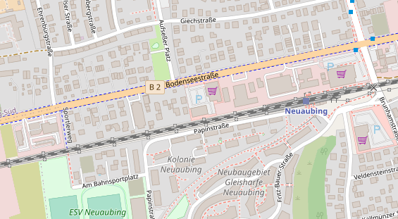 FitnessStudio auf Satellitenbild