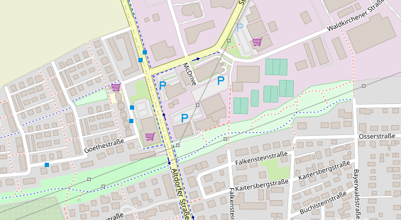 FitnessStudio auf Satellitenbild