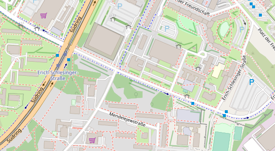 FitnessStudio auf Satellitenbild