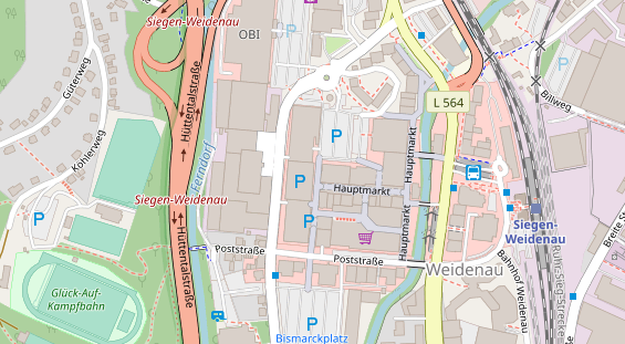 FitnessStudio auf Satellitenbild