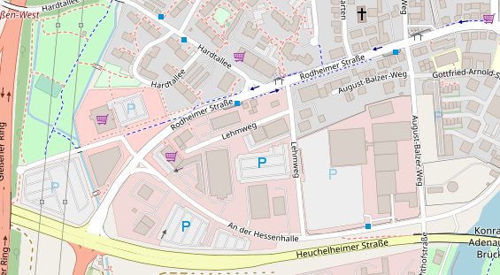 FitnessStudio auf Satellitenbild