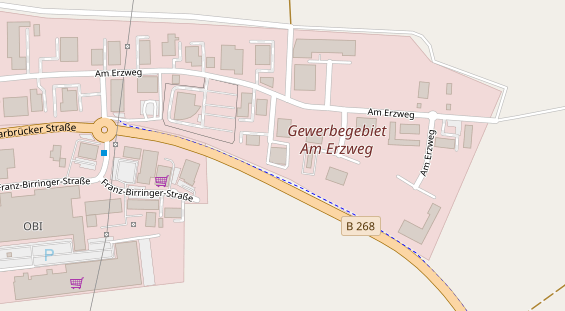 FitnessStudio auf Satellitenbild