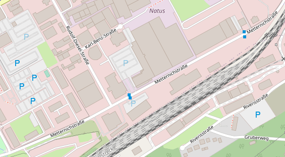 FitnessStudio auf Satellitenbild