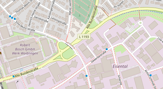 FitnessStudio auf Satellitenbild