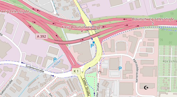 FitnessStudio auf Satellitenbild