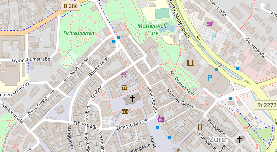 FitnessStudio auf Satellitenbild