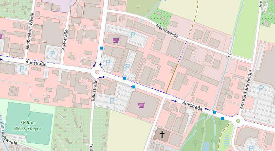 FitnessStudio auf Satellitenbild