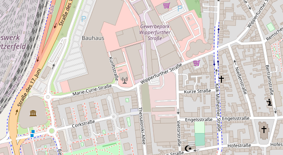 FitnessStudio auf Satellitenbild