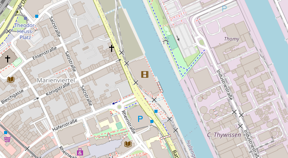 FitnessStudio auf Satellitenbild