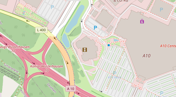 FitnessStudio auf Satellitenbild