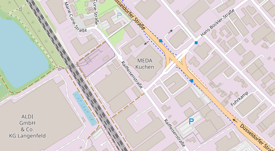 FitnessStudio auf Satellitenbild