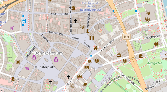 FitnessStudio auf Satellitenbild