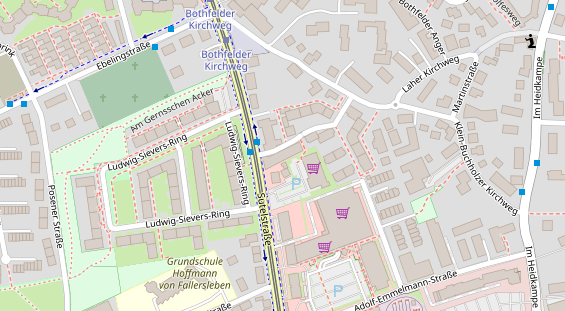 FitnessStudio auf Satellitenbild