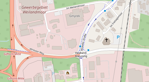FitnessStudio auf Satellitenbild