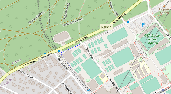 Personaltrainer auf Satellitenbild