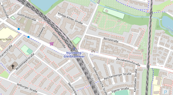 FitnessStudio auf Satellitenbild