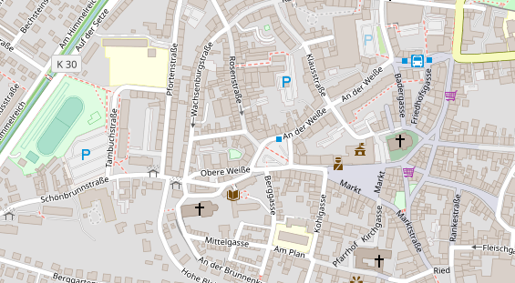 FitnessStudio auf Satellitenbild