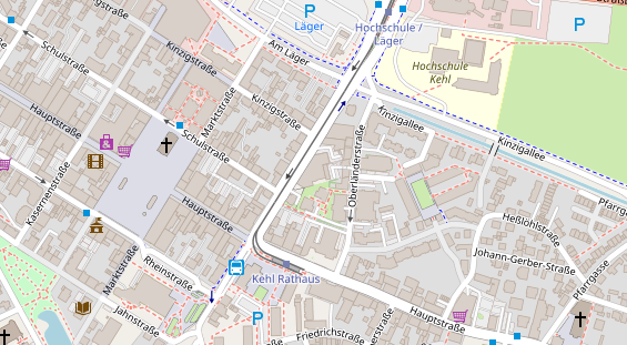 FitnessStudio auf Satellitenbild