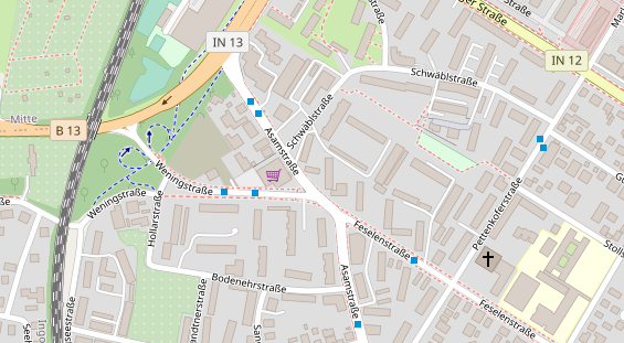 FitnessStudio auf Satellitenbild